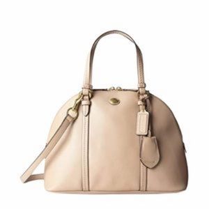Coach Bag Peyton Cora Domed Satchel Beige